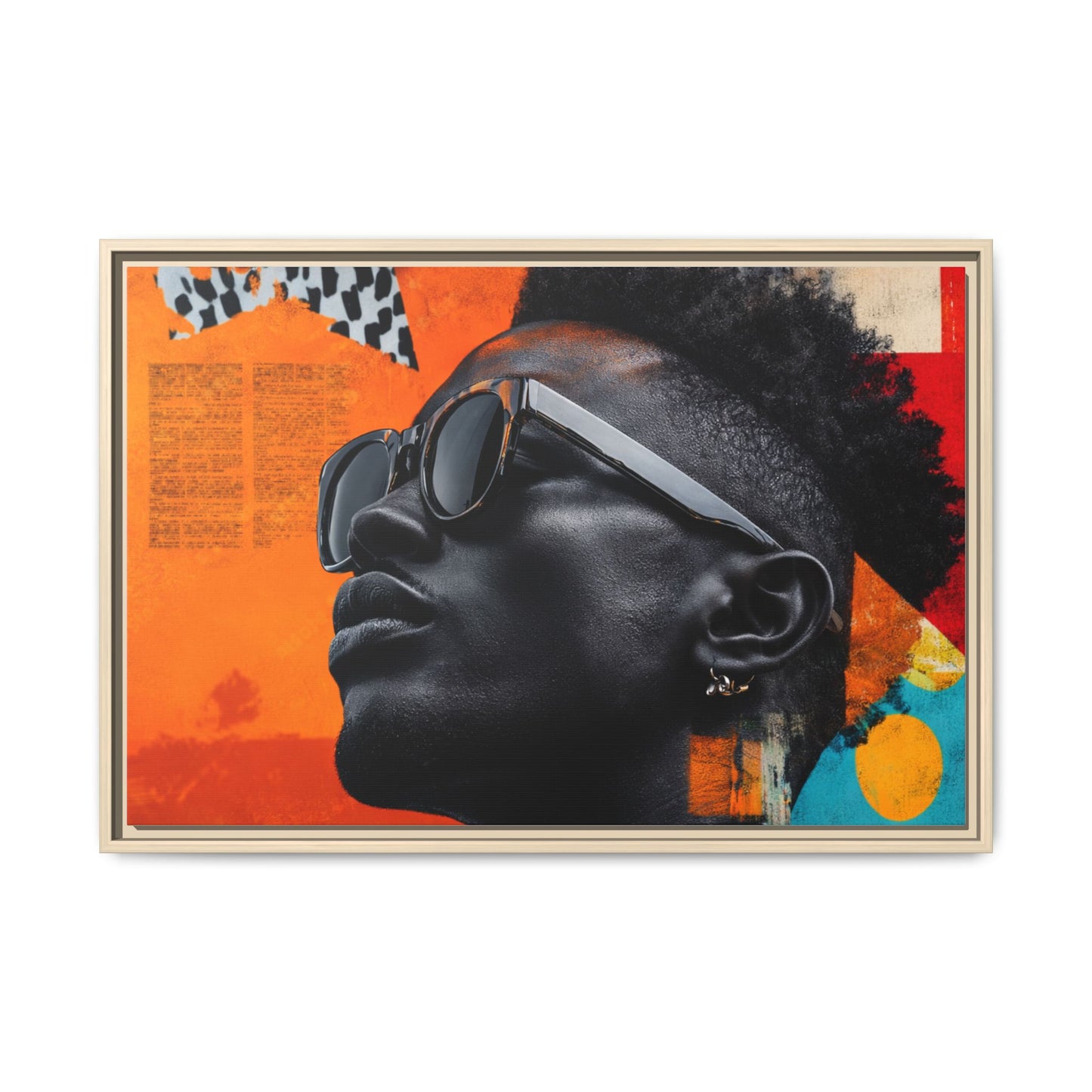 Framed Canvas Print — Jazzy Youth Portrait No. 6