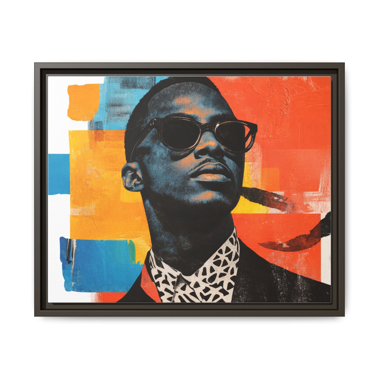 Framed Canvas Print — Jazzy Youth Portrait No. 3
