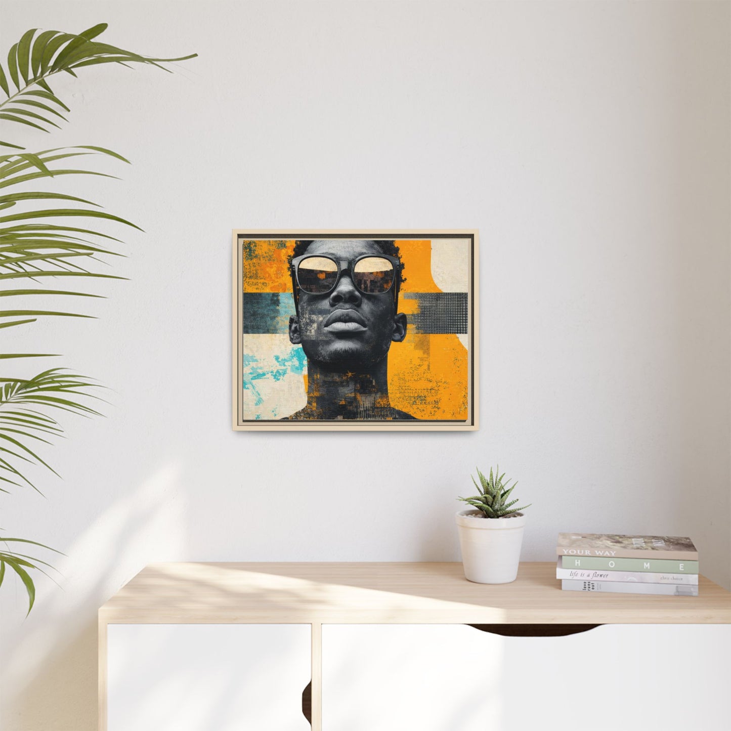 Framed Canvas Print — Jazzy Youth Portrait No. 5