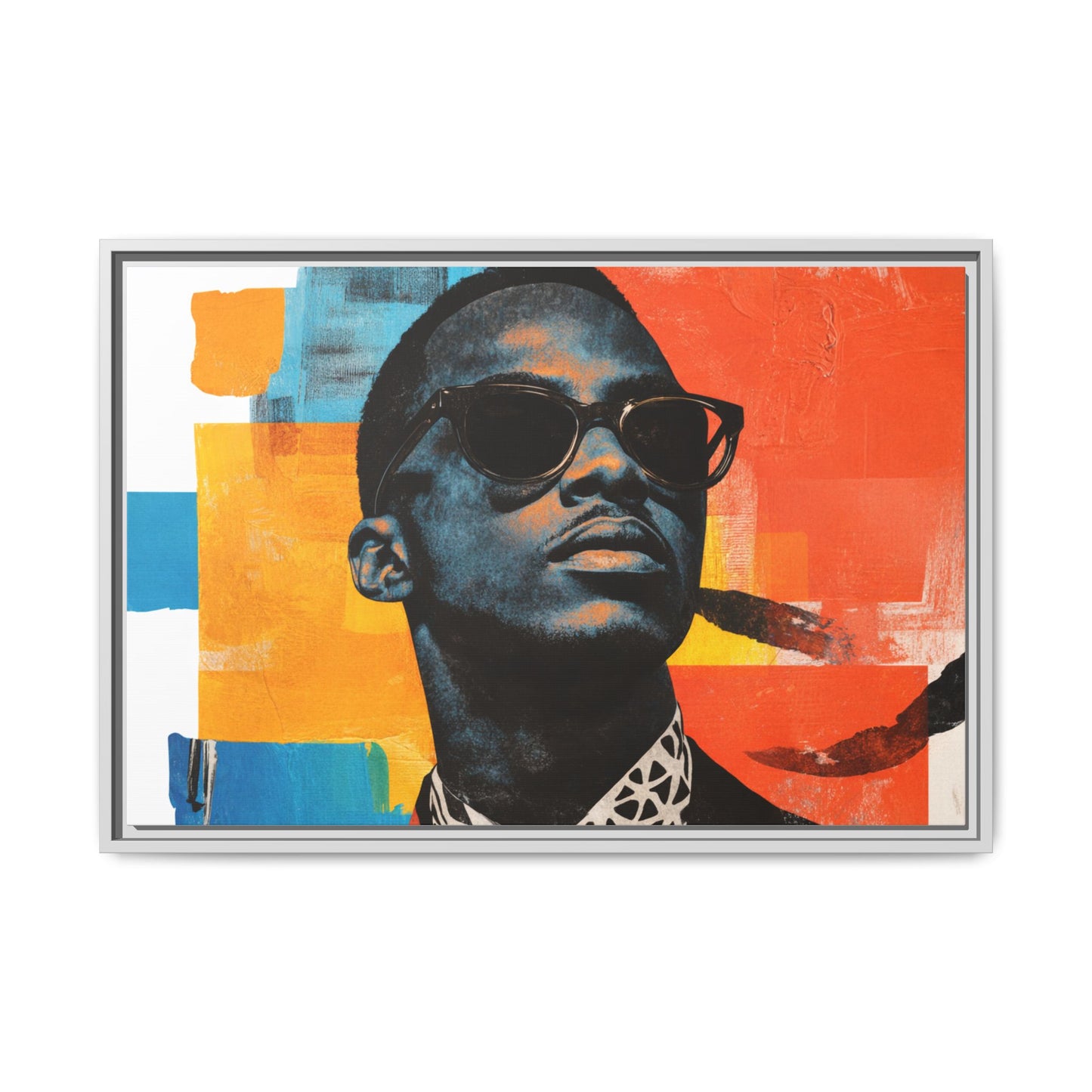 Framed Canvas Print — Jazzy Youth Portrait No. 3