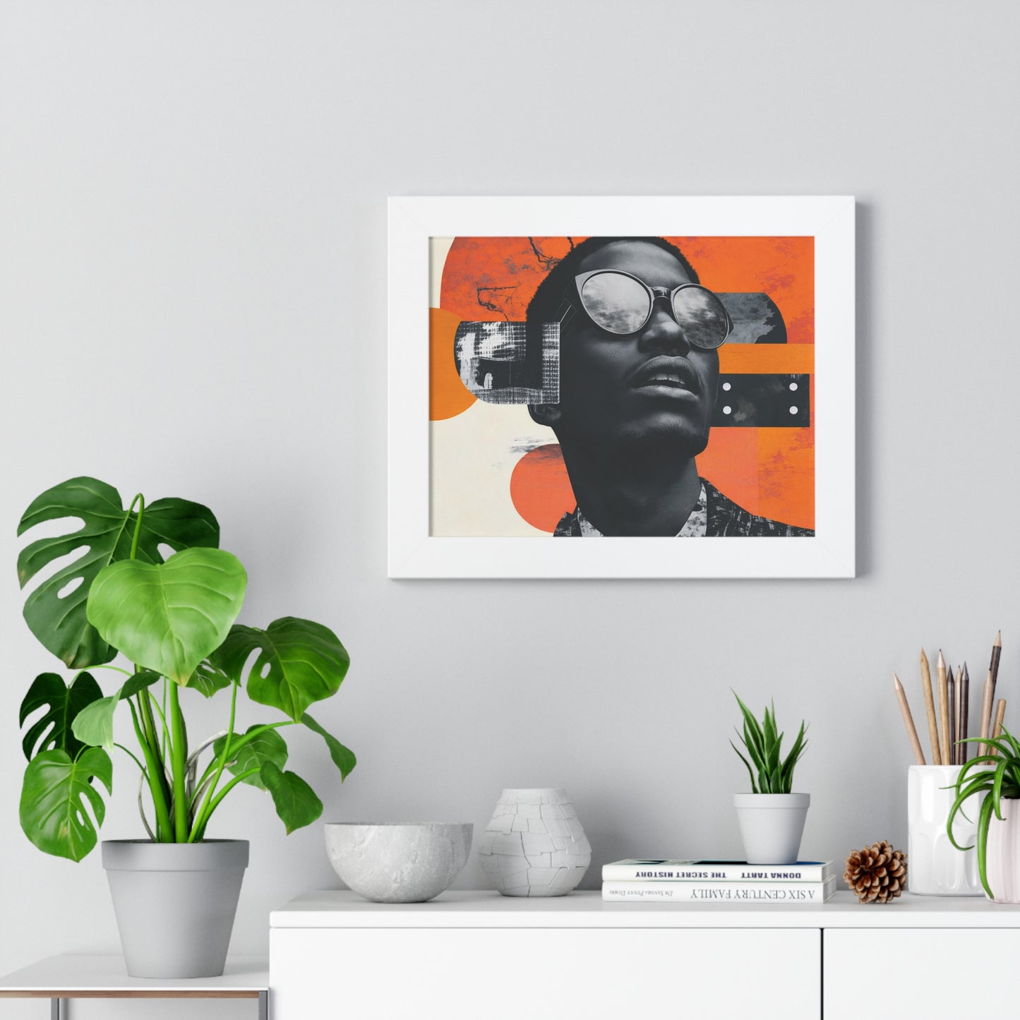 Framed Art Print – Jazzy Youth Portrait No. 7