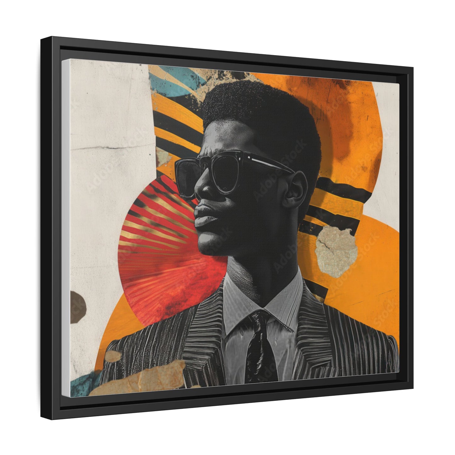 Framed Canvas Print — Jazzy Youth Portrait No. 2
