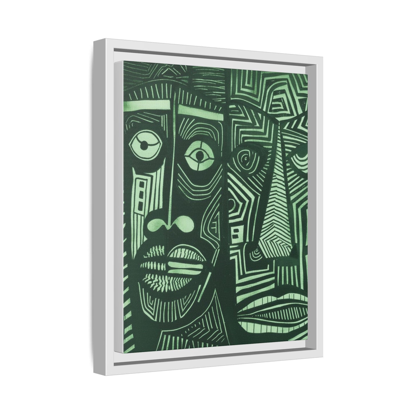 Framed Canvas Print — Abstract Faces No. 1