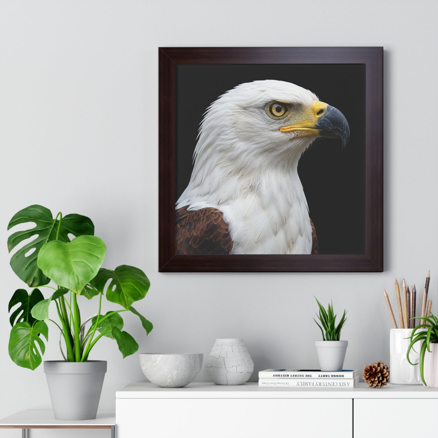 Framed Art Print – Fish Eagle In Colour