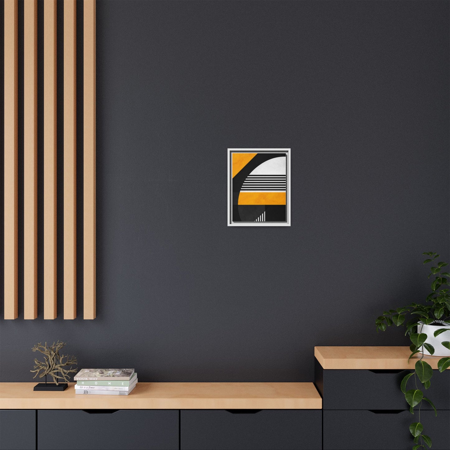 Framed Canvas Print — Afro Modern Geometric No. 3