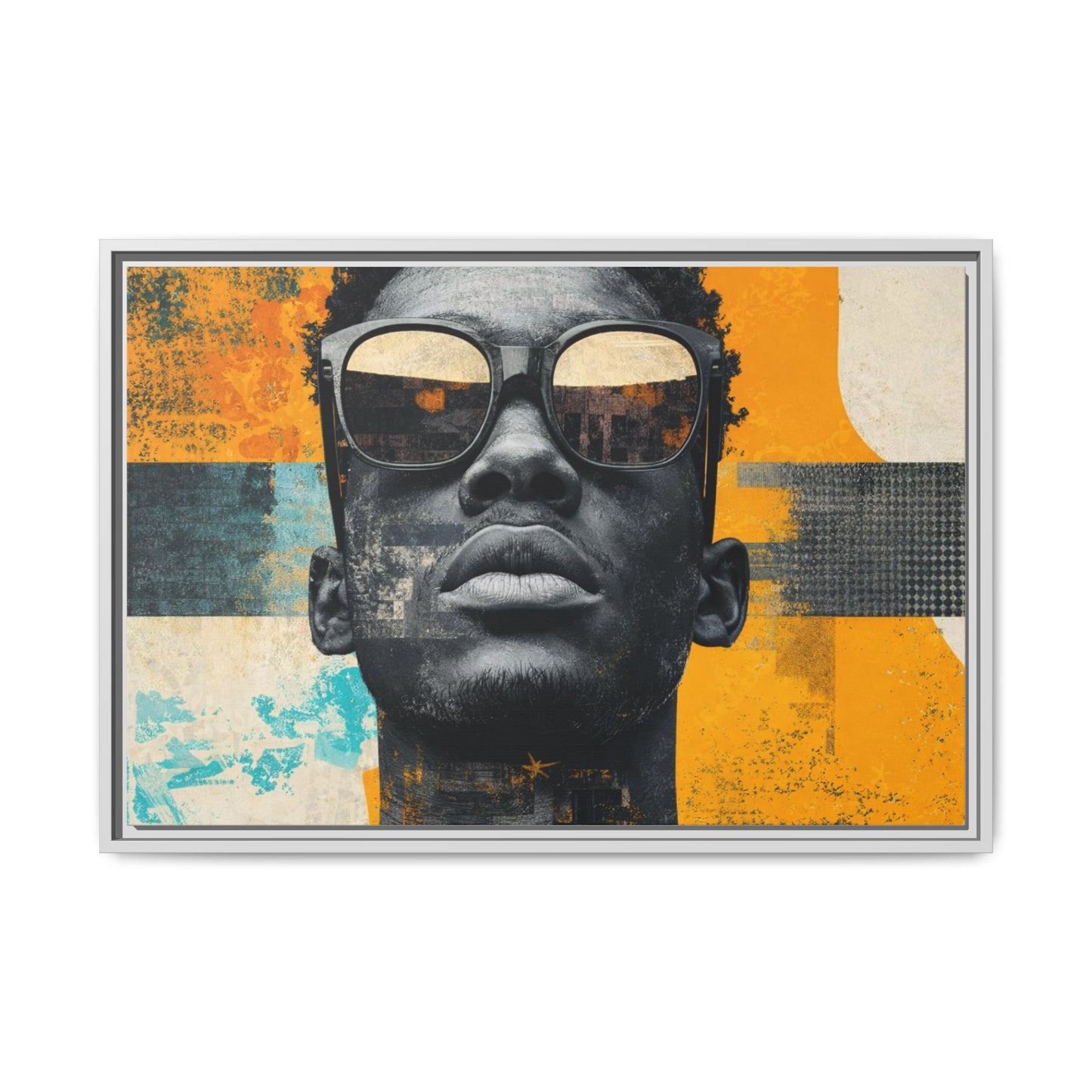 Framed Canvas Print — Jazzy Youth Portrait No. 5
