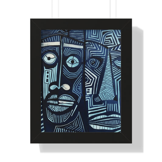 Framed Print — Abstract Faces No. 3