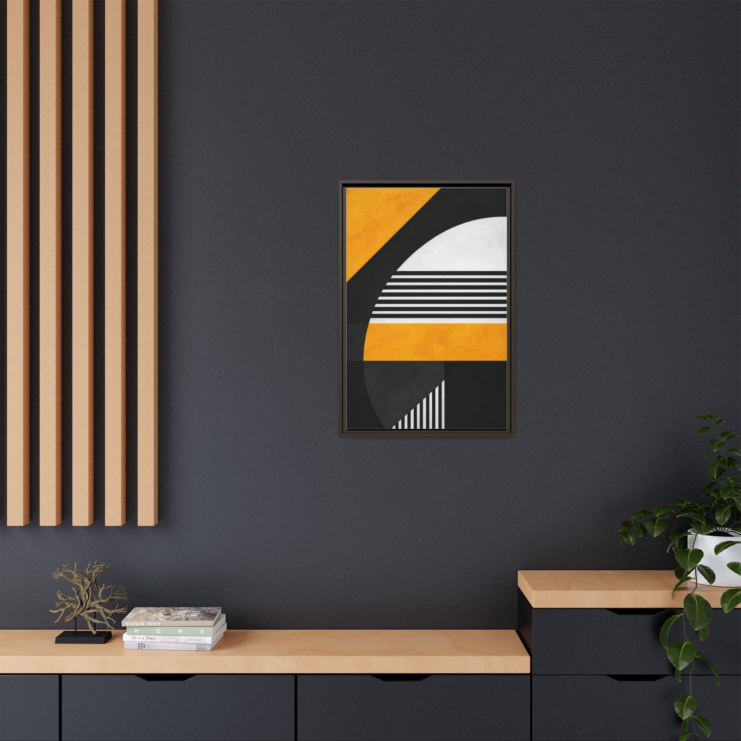 Framed Canvas Print — Afro Modern Geometric No. 3