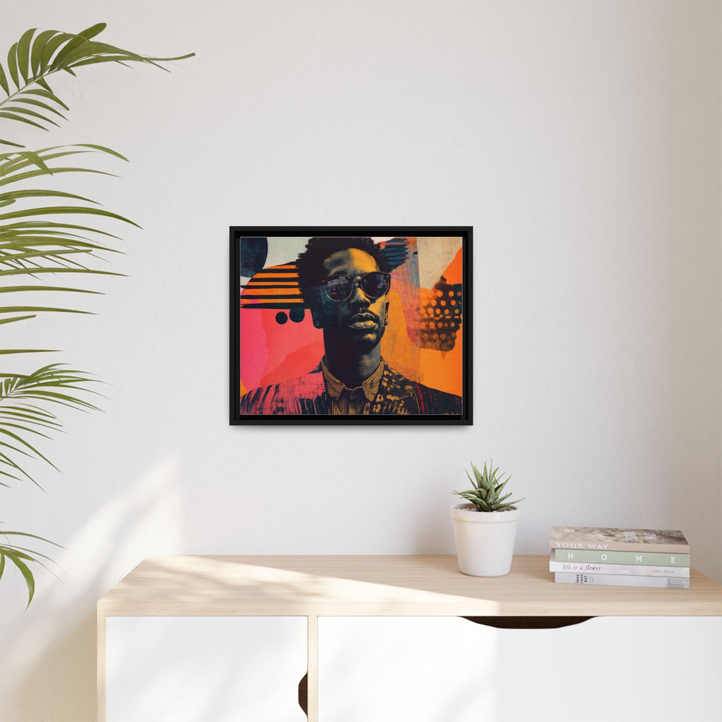 Framed Canvas Print — Jazzy Youth Portrait No. 8