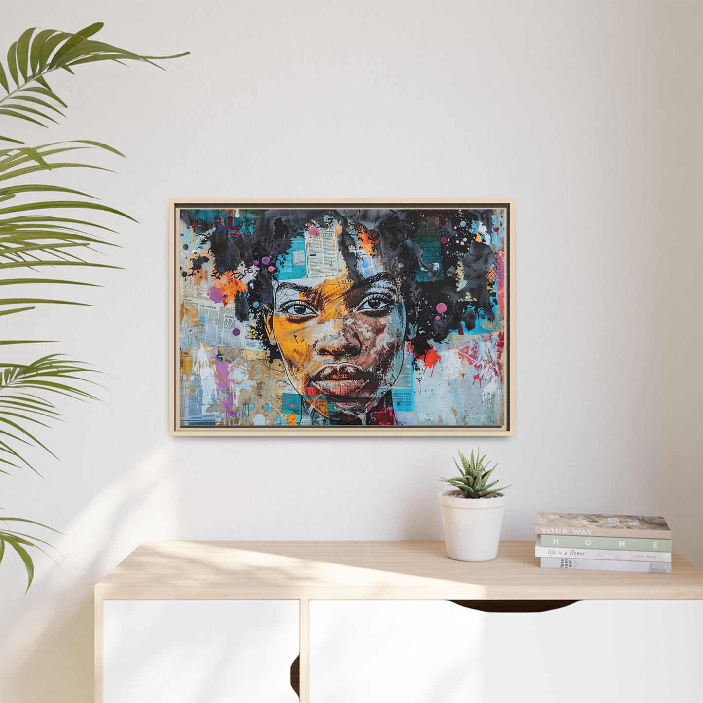 Framed Canvas Print — Paper Looks No. 1