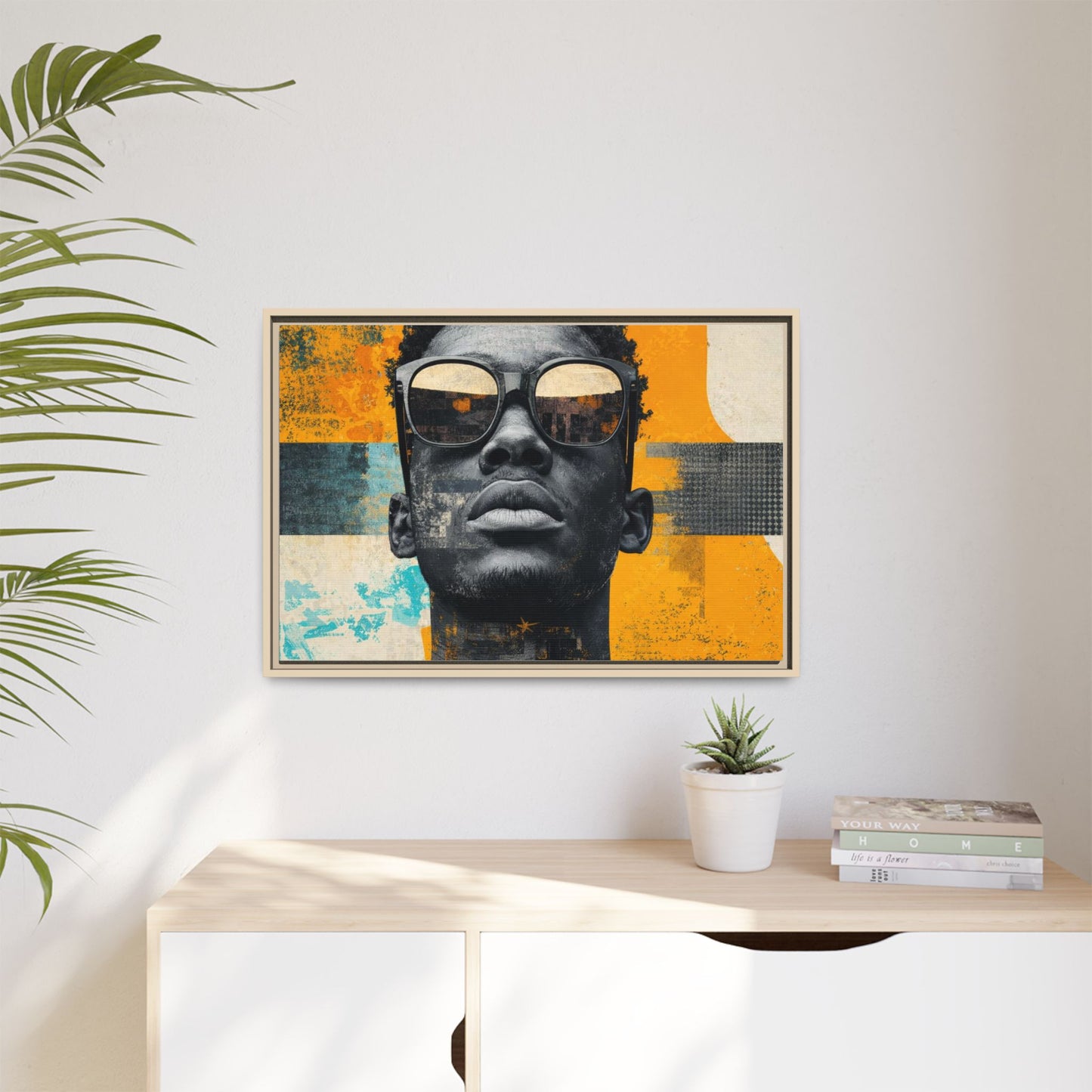 Framed Canvas Print — Jazzy Youth Portrait No. 5