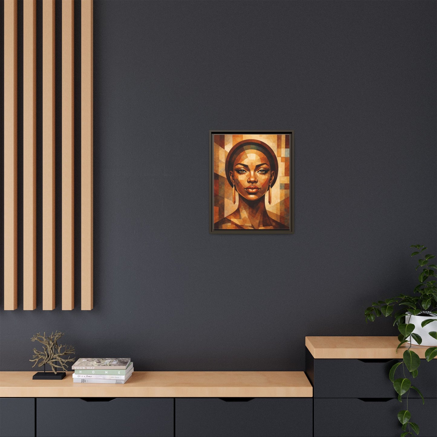 Framed Canvas Print — Brown Beauty No. 1