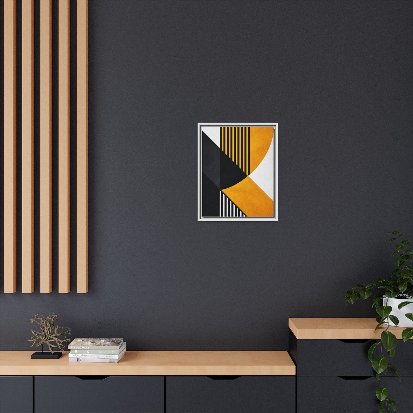 Framed Canvas Print — Afro Modern Geometric No. 2