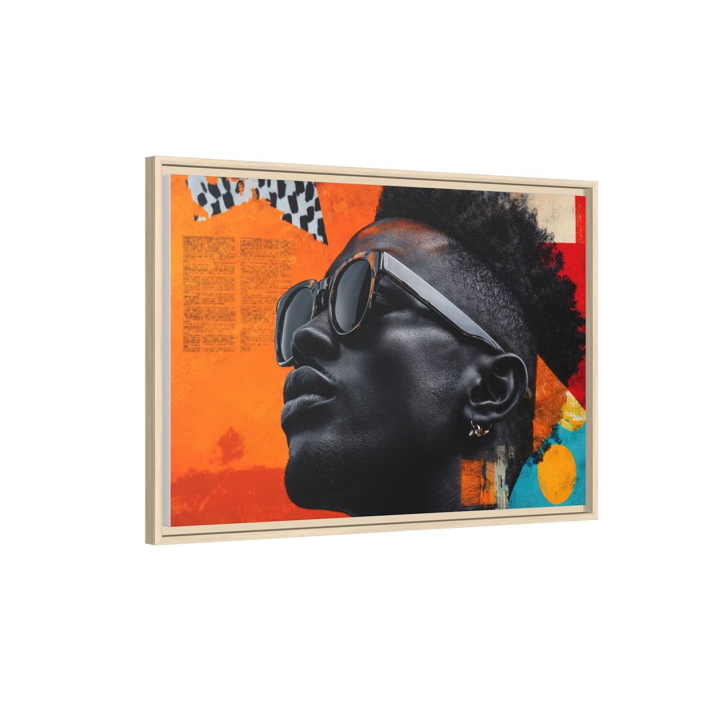 Framed Canvas Print — Jazzy Youth Portrait No. 6