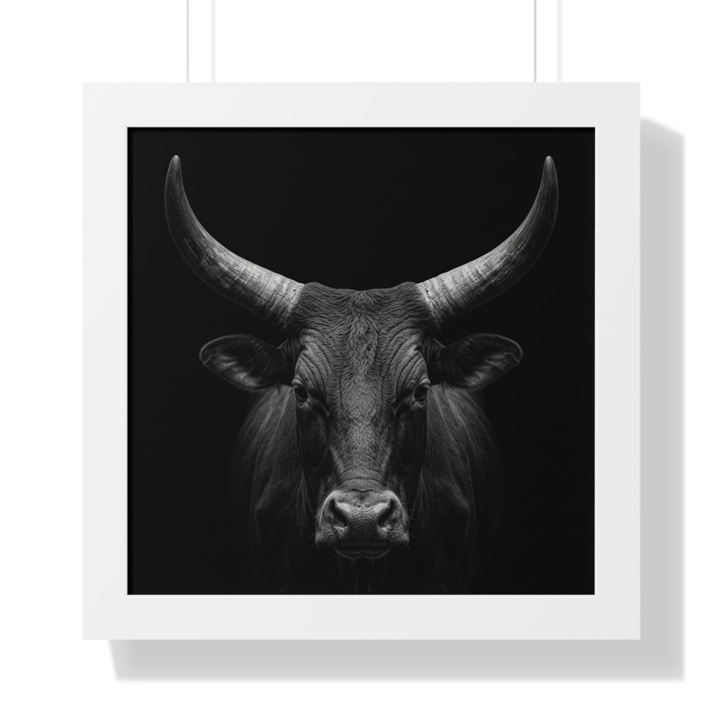 Framed Art Print – Ankole Cow In Black