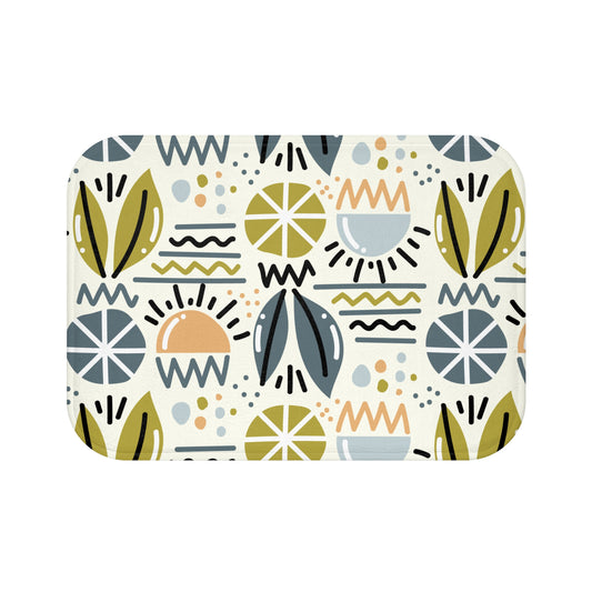 Bath Mat — Abstract Plant Motif