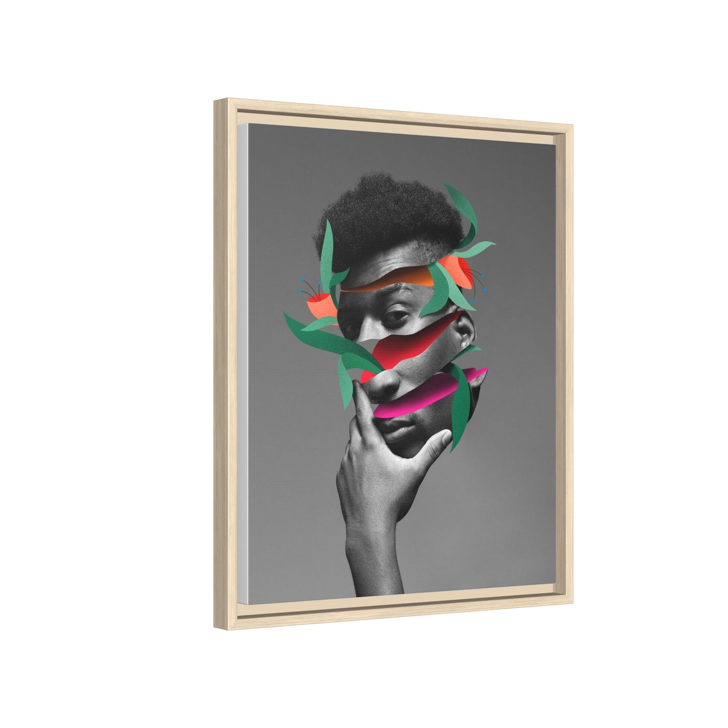 Framed Canvas Print — Psychadelic Man No. 2