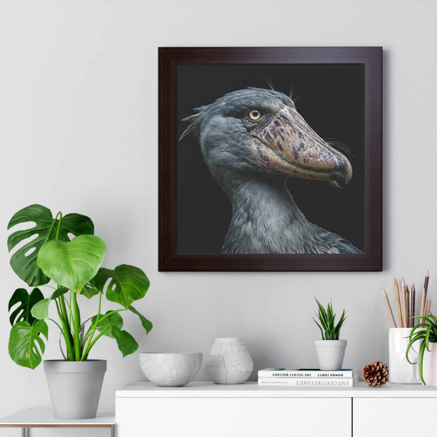 Framed Art Print – Shoebill Stork In Colour