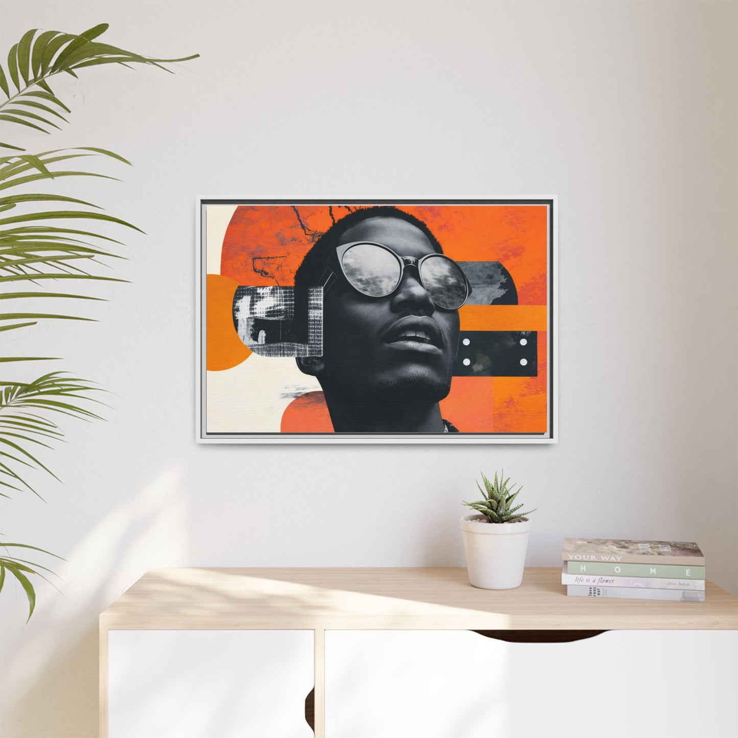 Framed Canvas Print — Jazzy Youth Portrait No. 7