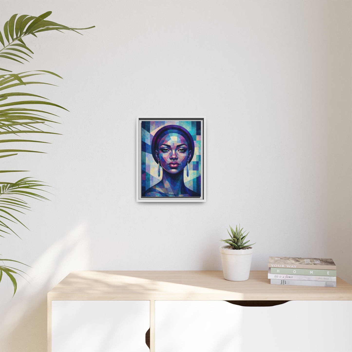 Framed Canvas Print — Blue Beauty 1