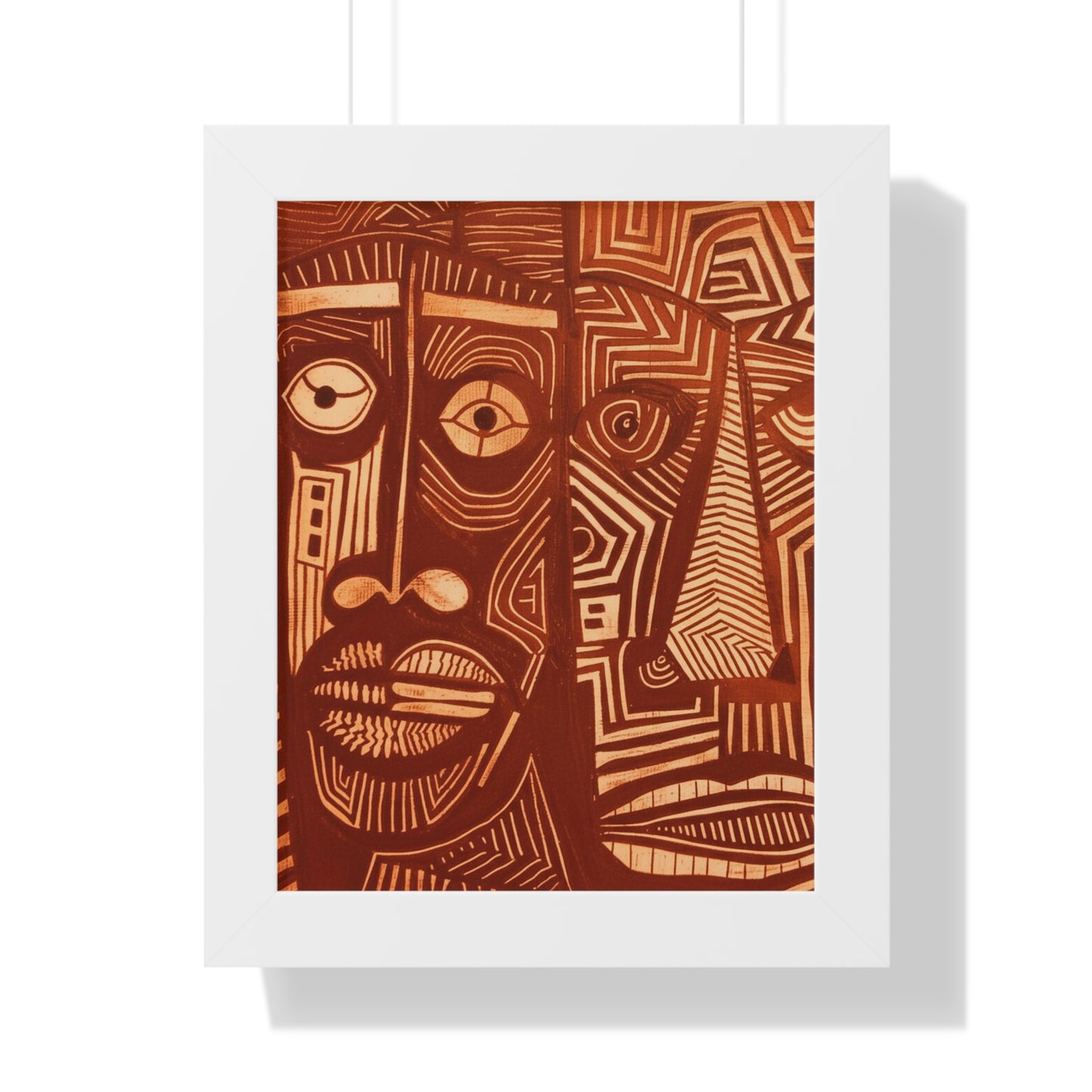 Framed Print — Abstract Faces No. 4
