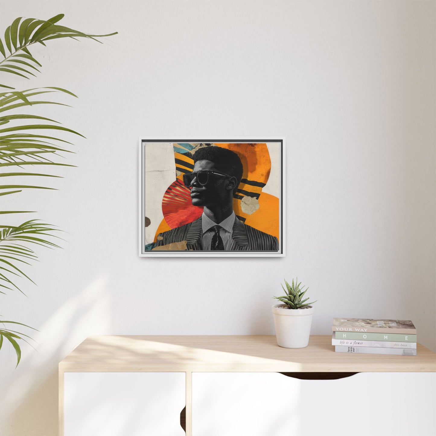 Framed Canvas Print — Jazzy Youth Portrait No. 2