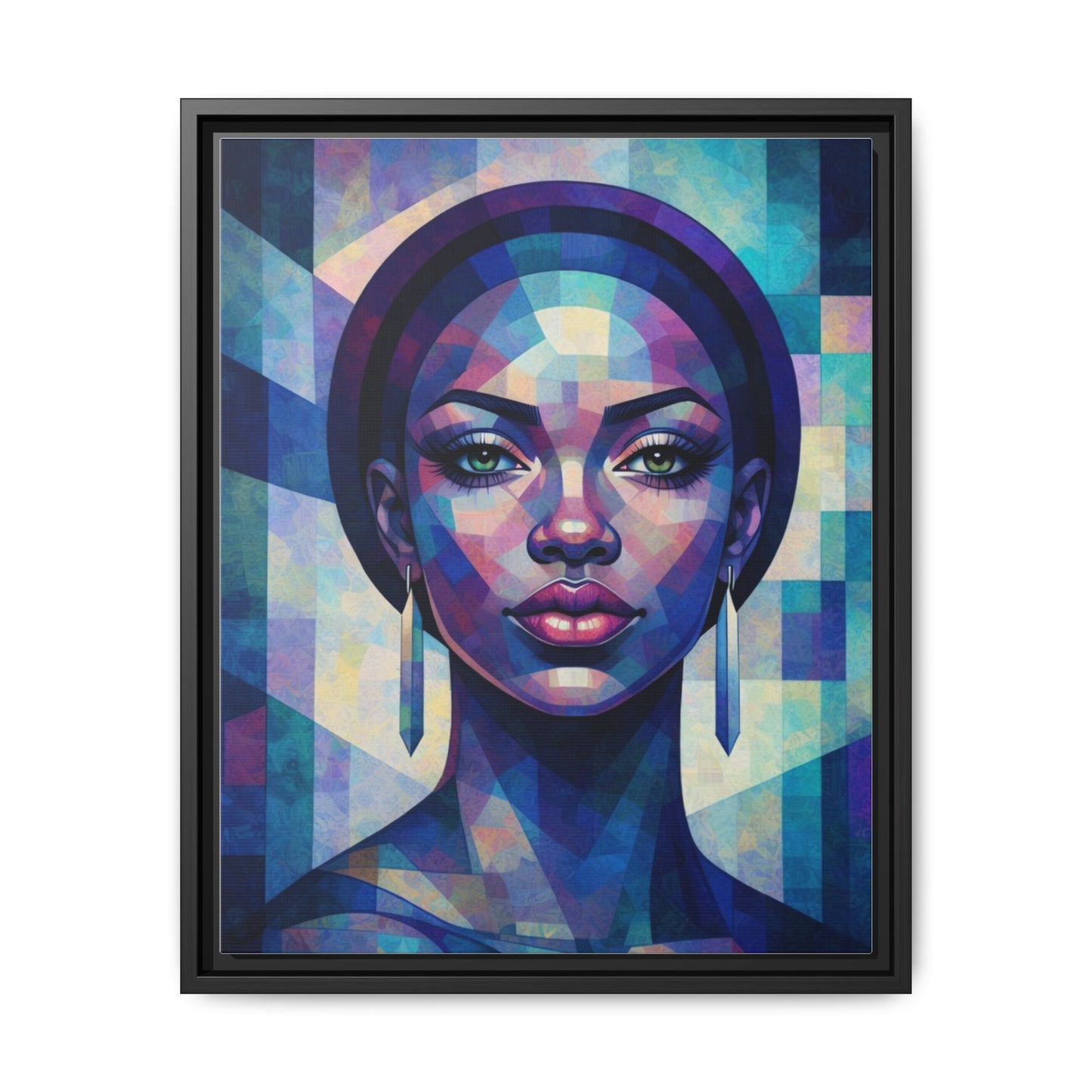 Framed Canvas Print — Blue Beauty 1