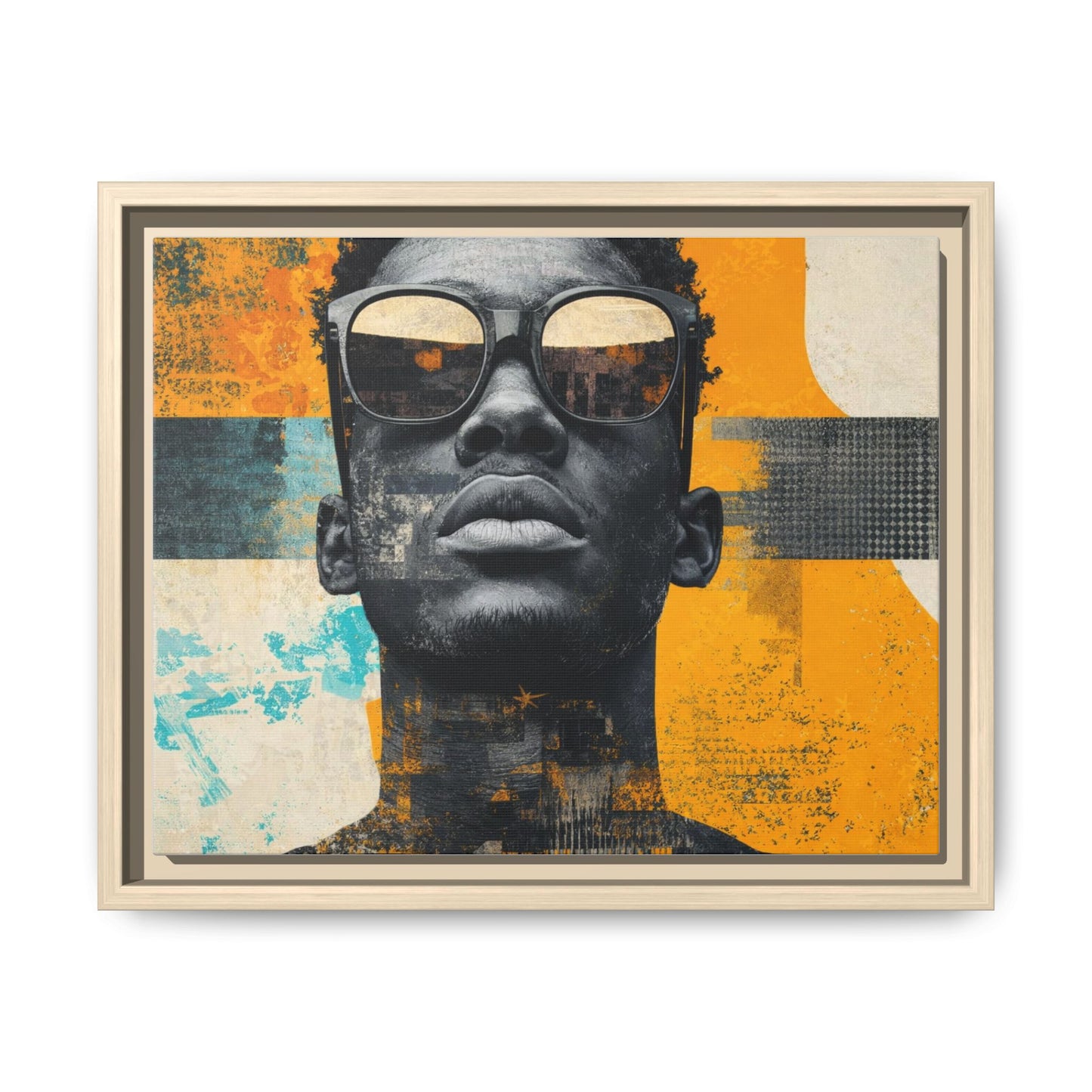 Framed Canvas Print — Jazzy Youth Portrait No. 5