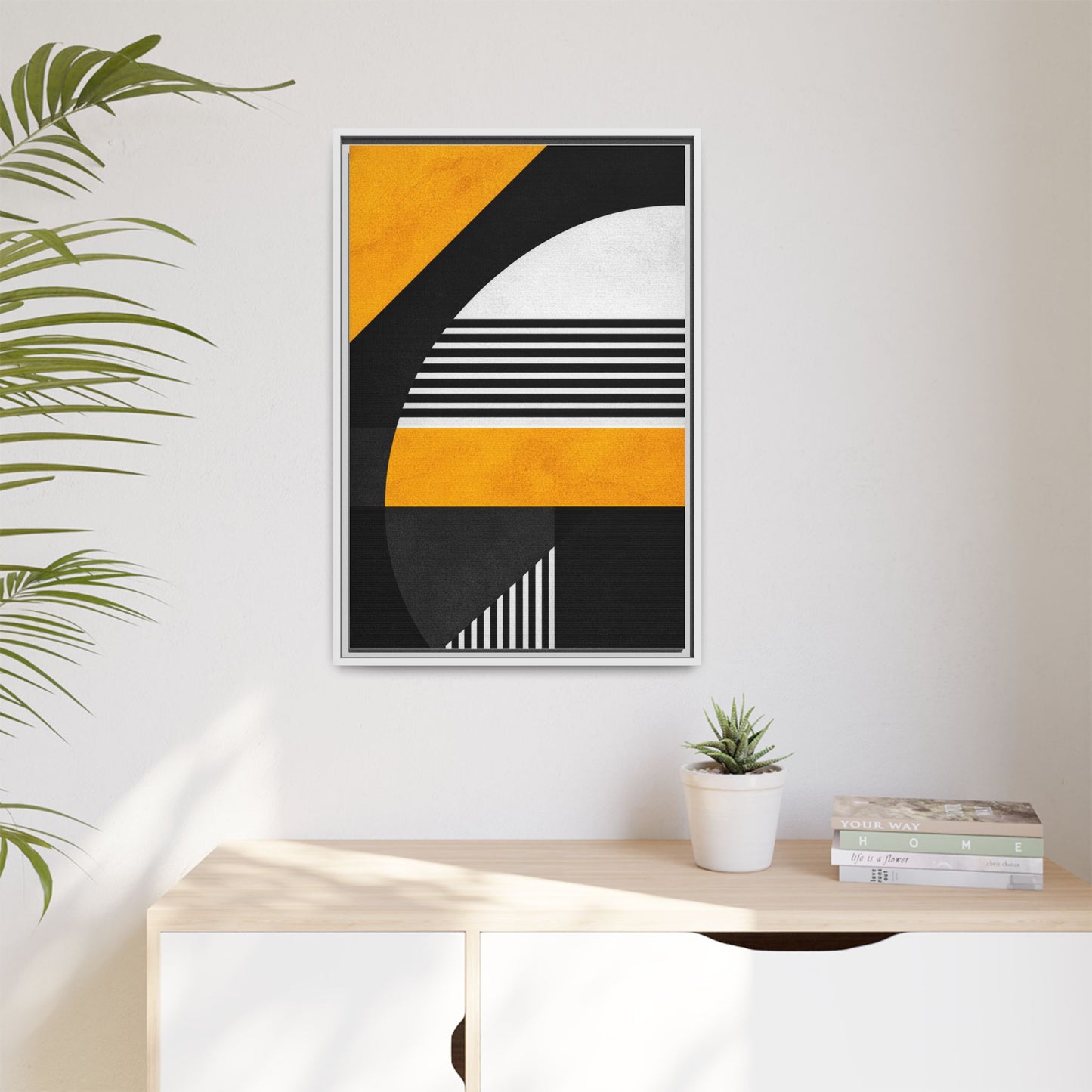 Framed Canvas Print — Afro Modern Geometric No. 3