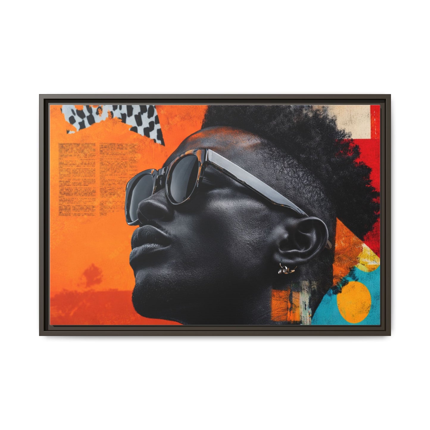 Framed Canvas Print — Jazzy Youth Portrait No. 6
