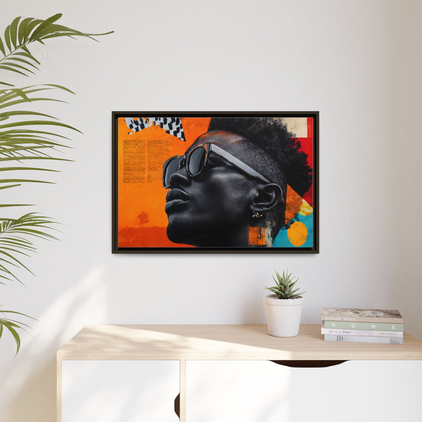 Framed Canvas Print — Jazzy Youth Portrait No. 6