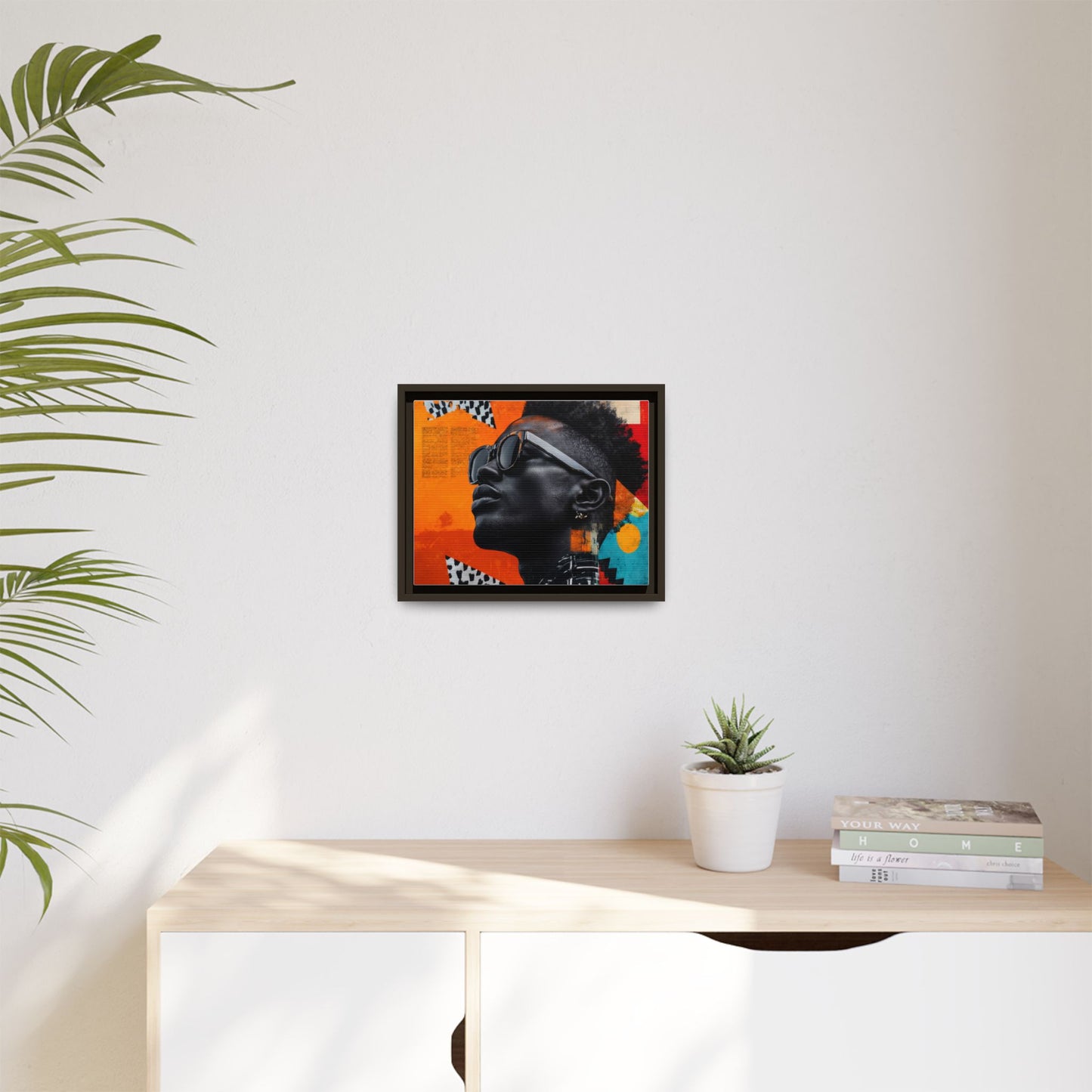 Framed Canvas Print — Jazzy Youth Portrait No. 6