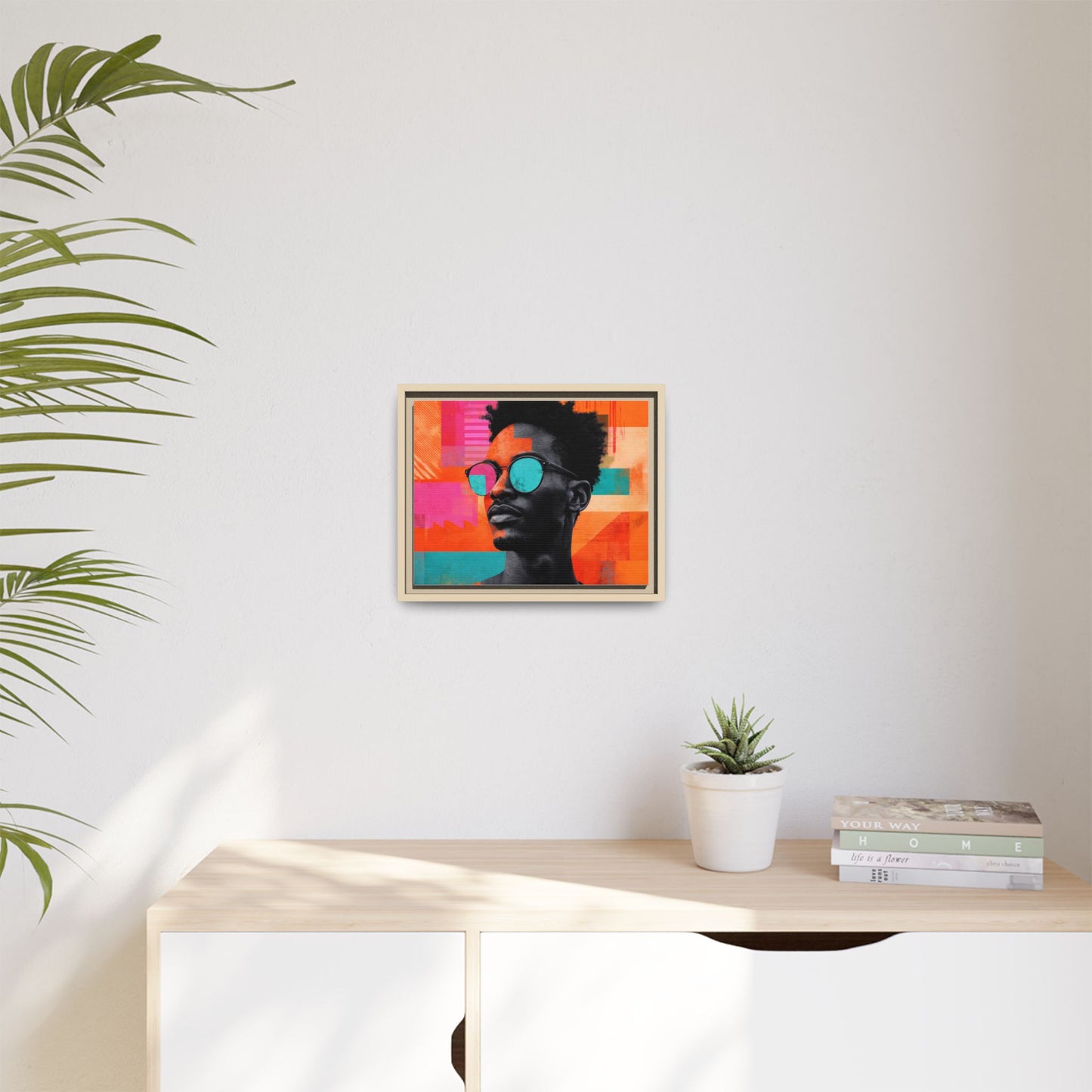 Framed Canvas Print — Jazzy Youth Portrait No. 4
