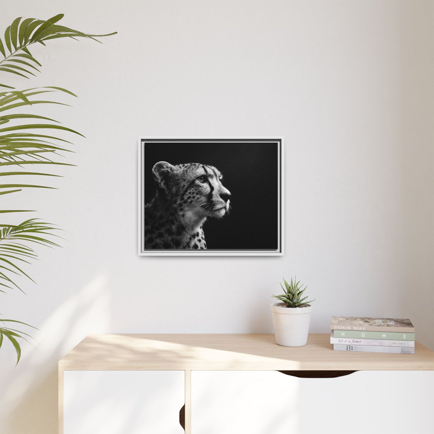 Framed Canvas Print — Cheetah Gaze