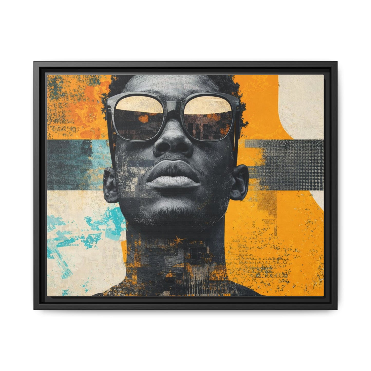 Framed Canvas Print — Jazzy Youth Portrait No. 5
