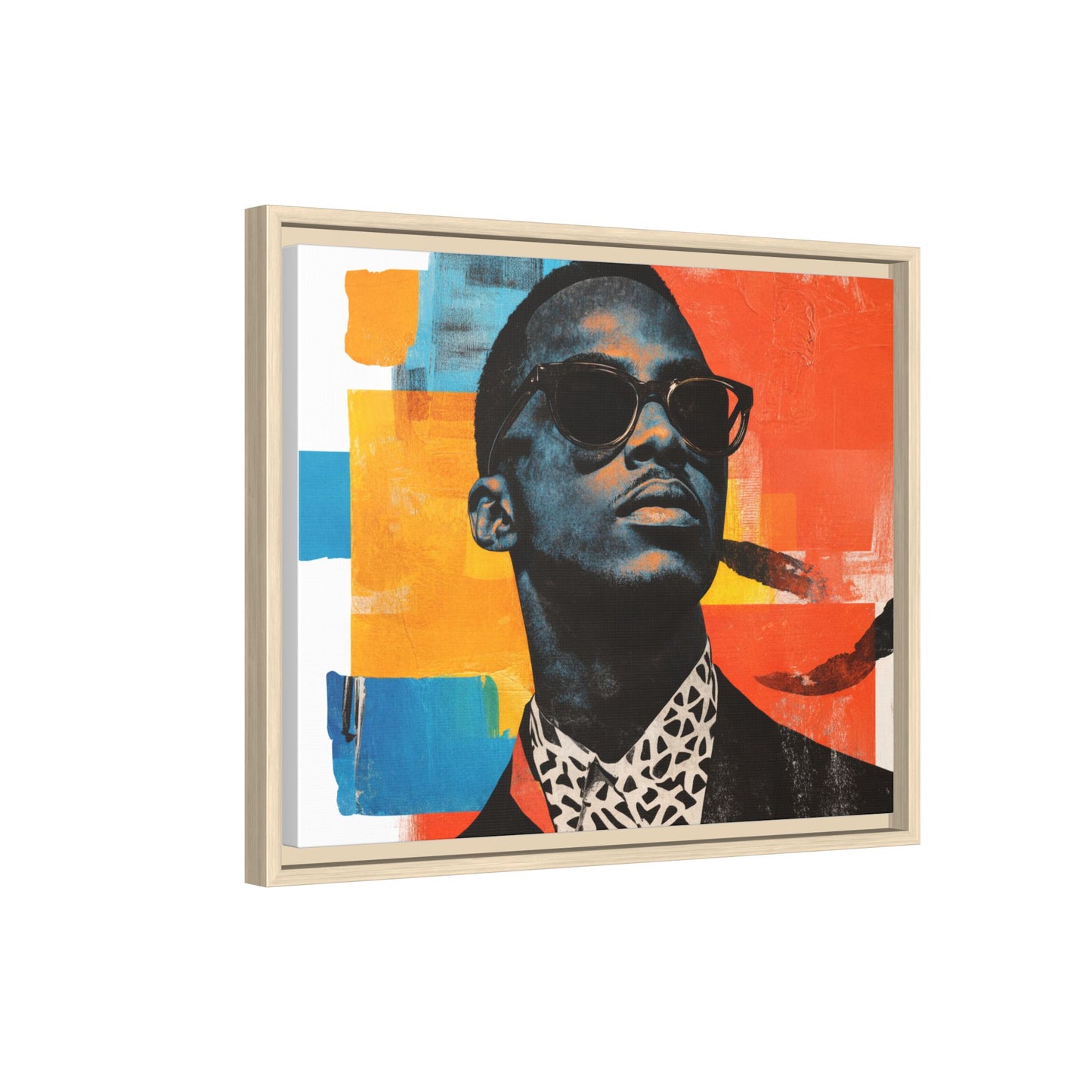 Framed Canvas Print — Jazzy Youth Portrait No. 3
