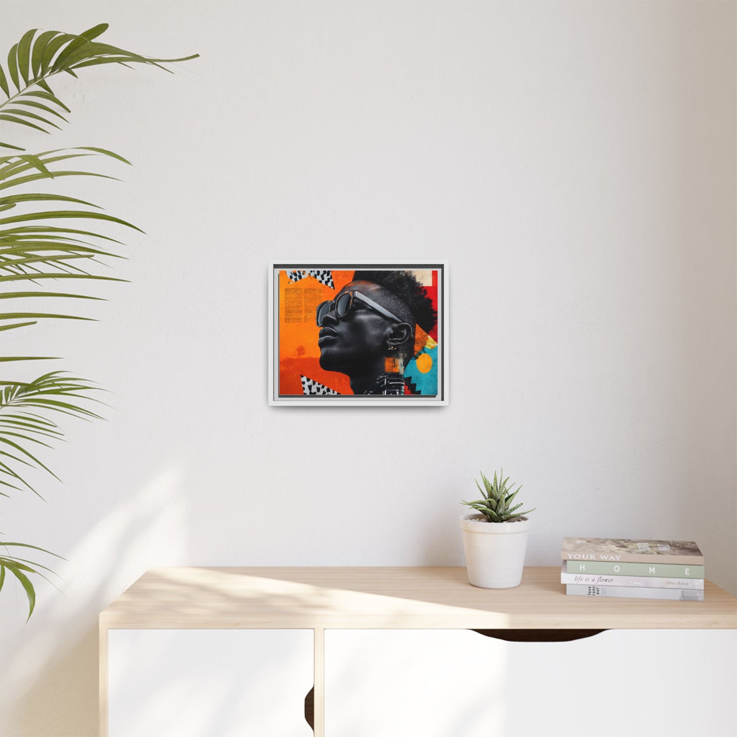 Framed Canvas Print — Jazzy Youth Portrait No. 6