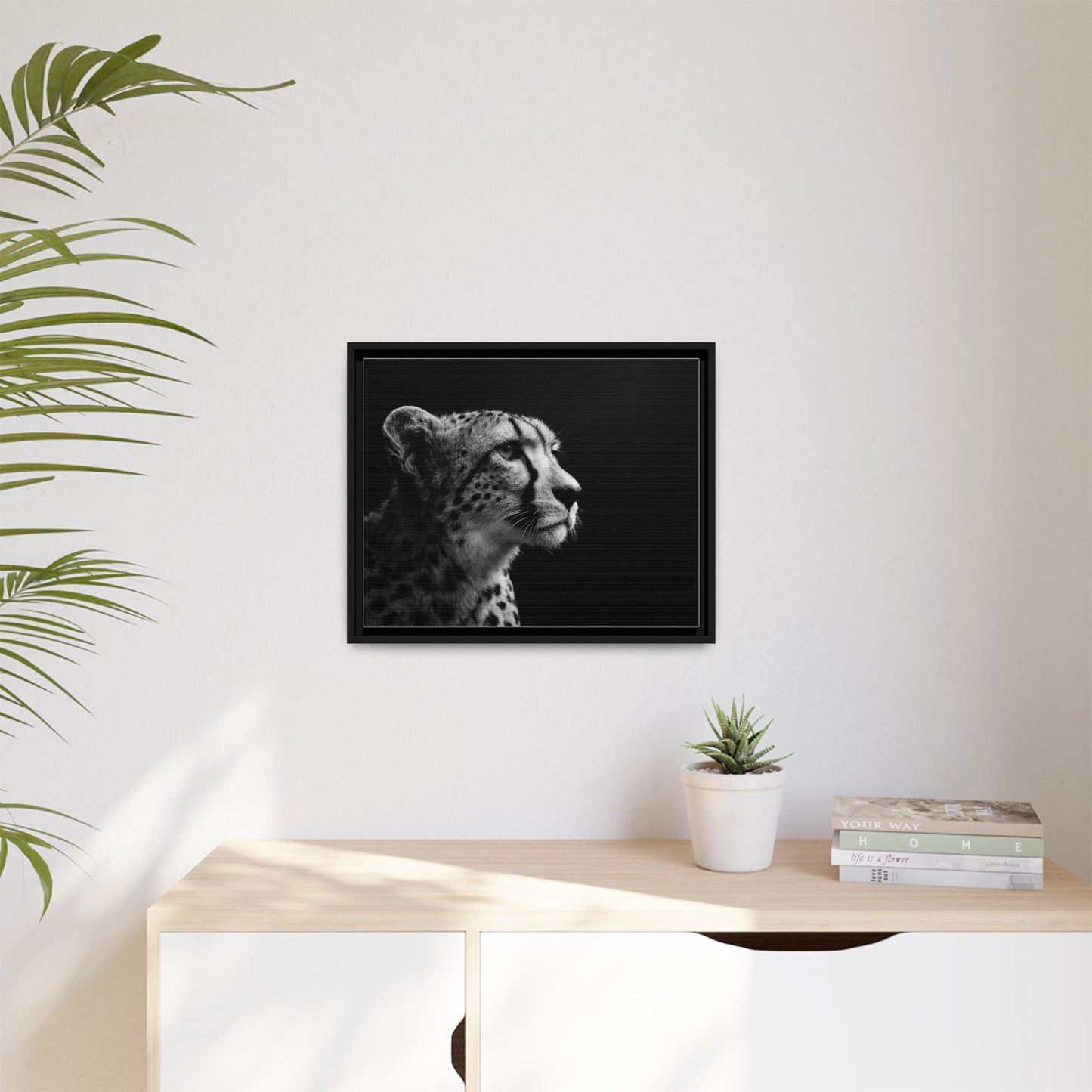 Framed Canvas Print — Cheetah Gaze