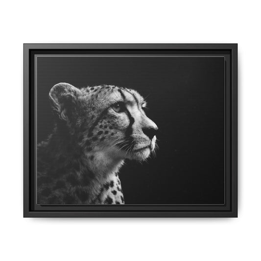 Framed Canvas Print — Cheetah Gaze