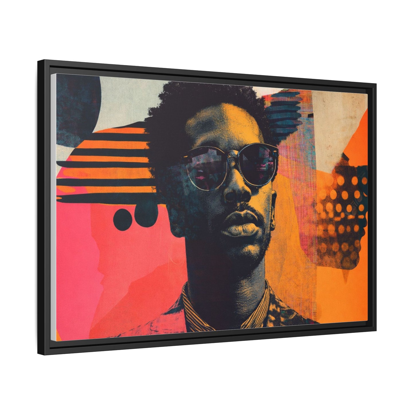 Framed Canvas Print — Jazzy Youth Portrait No. 8