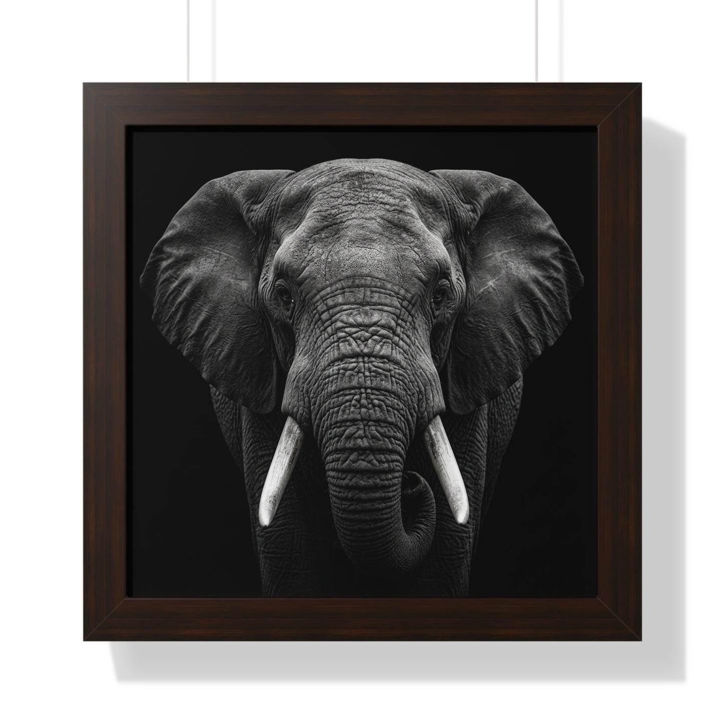 Framed Art Print – Elephant In Black