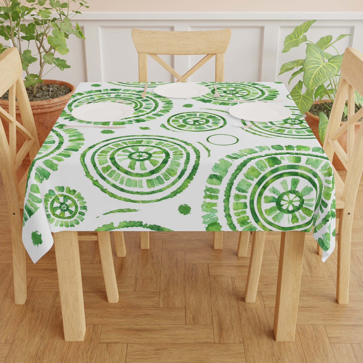 Tablecloth — Circle Green