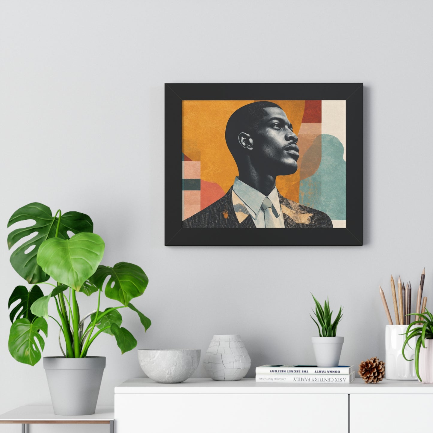 Framed Art Print – Jazzy Youth Portrait No. 1