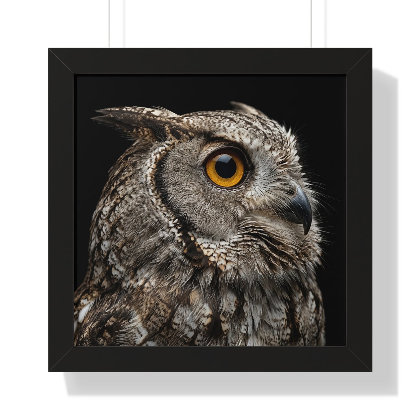 Framed Art Print – Scops Owl In Colour