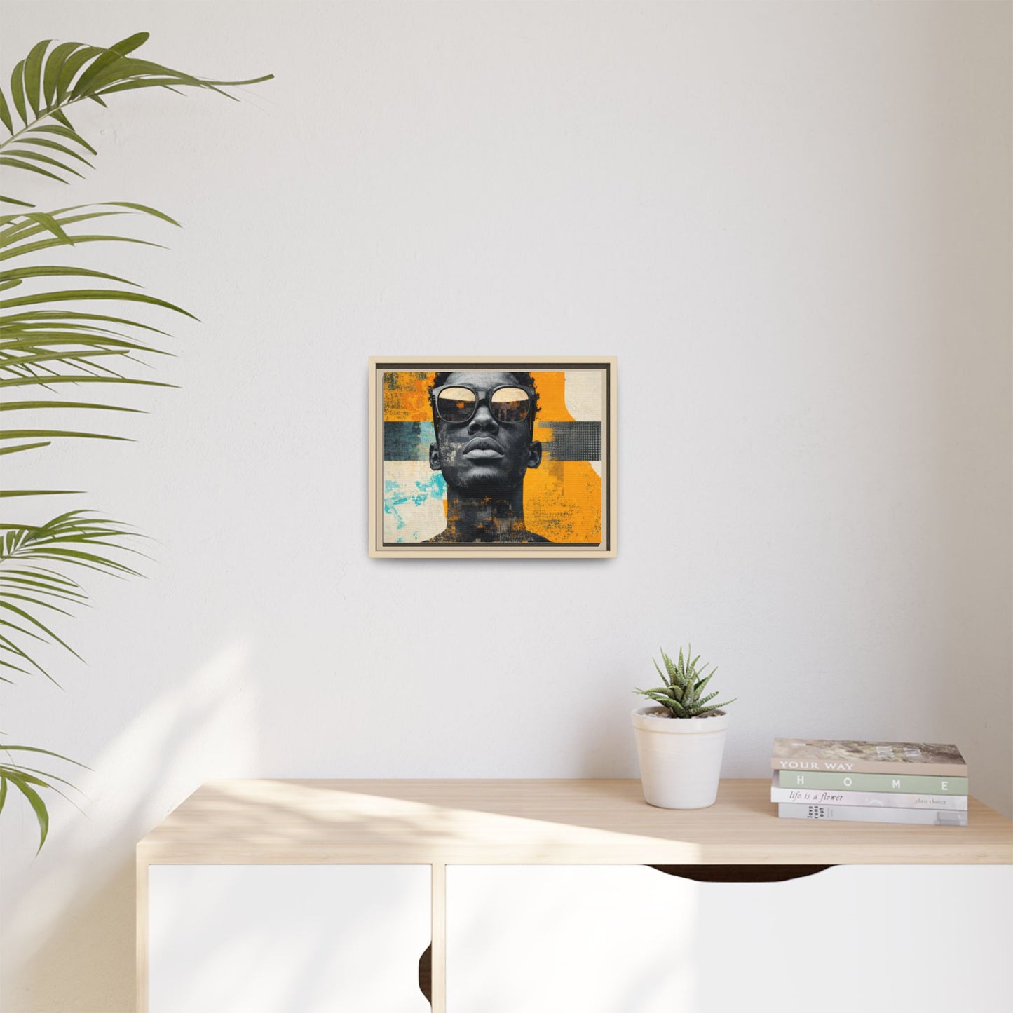 Framed Canvas Print — Jazzy Youth Portrait No. 5
