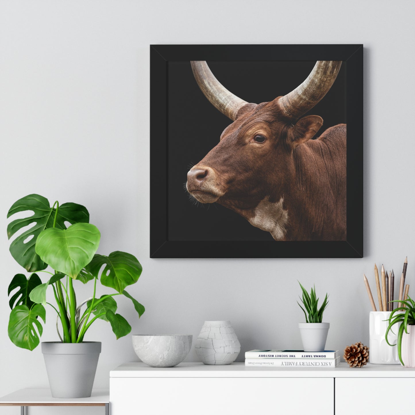 Framed Art Print – Ankole Cow In Colour