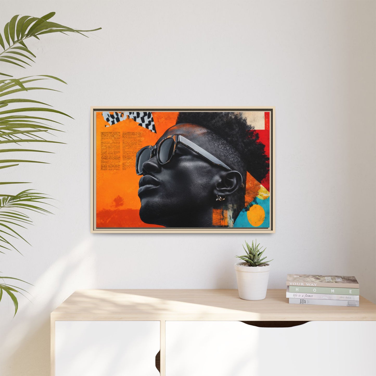 Framed Canvas Print — Jazzy Youth Portrait No. 6