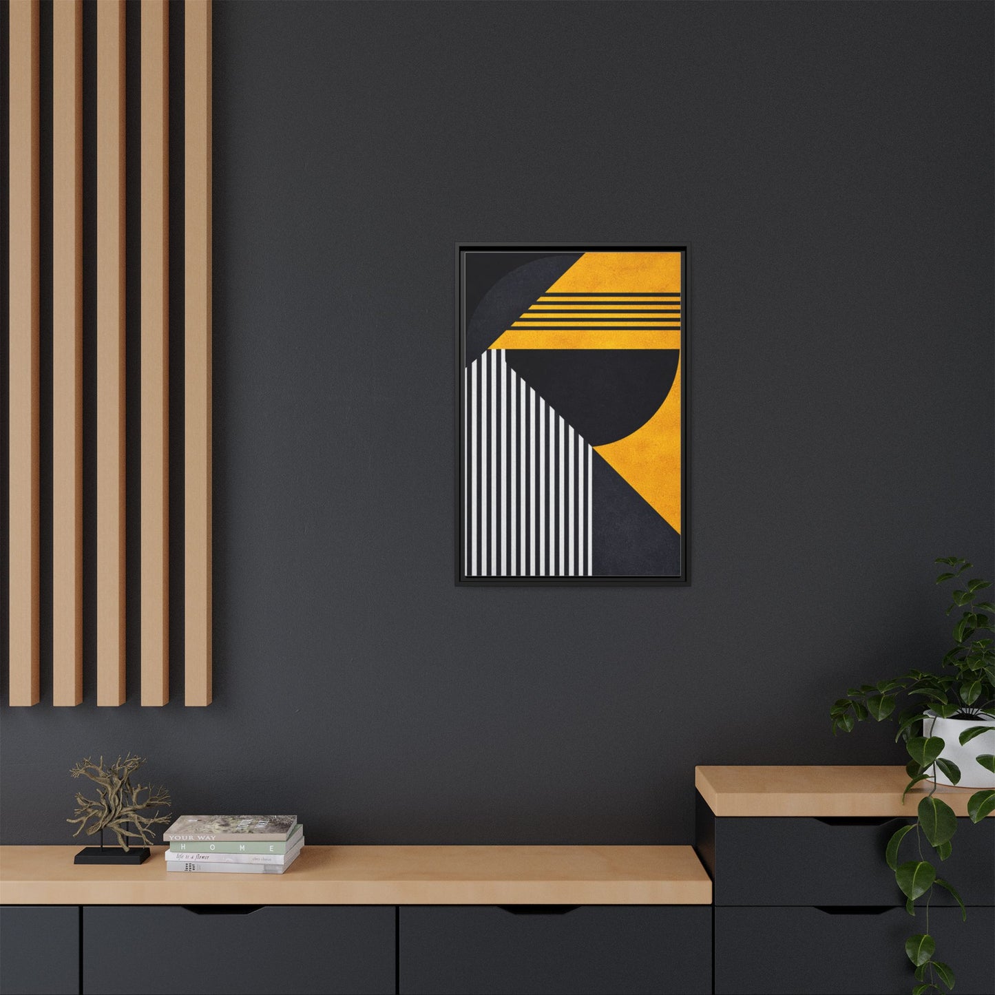 Framed Canvas Print — Afro Modern Geometric No. 1