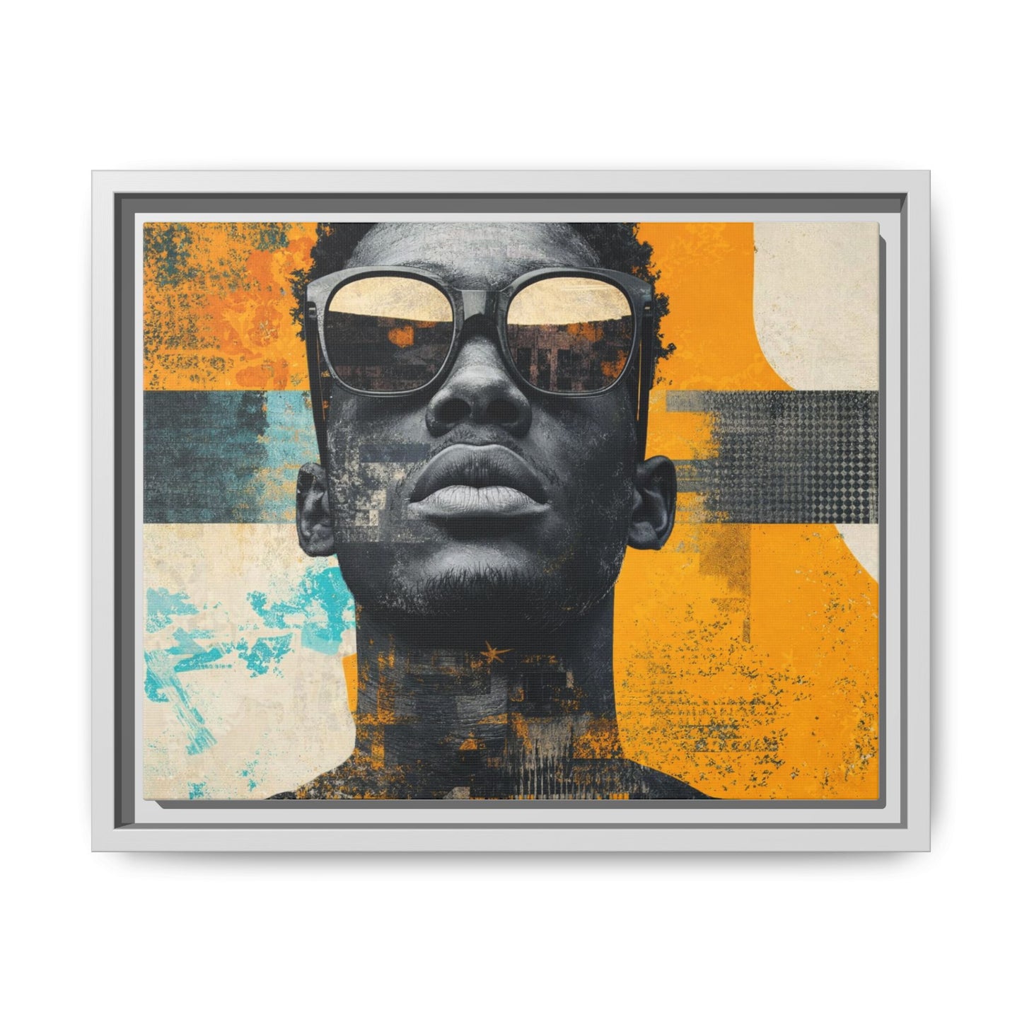 Framed Canvas Print — Jazzy Youth Portrait No. 5