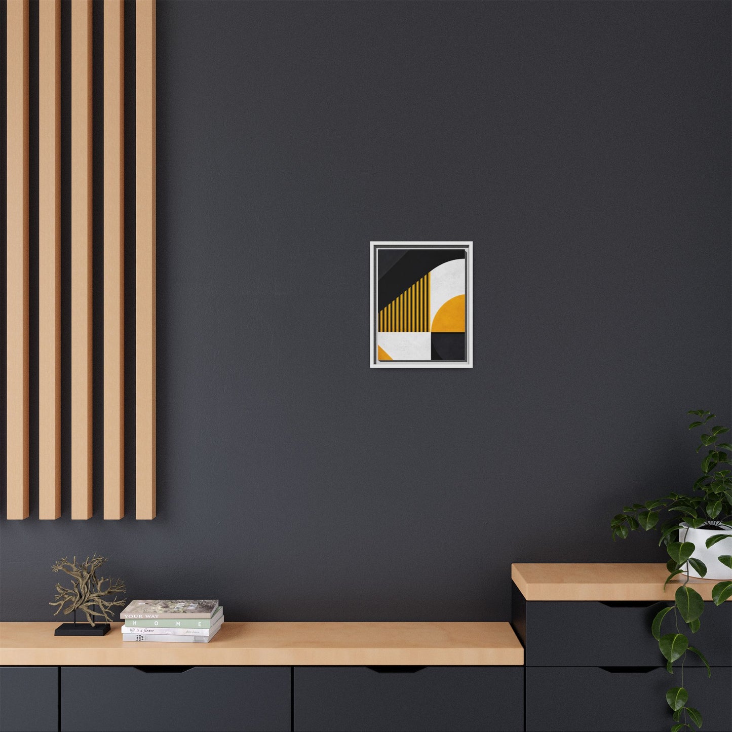 Framed Canvas Print — Afro Modern Geometric No. 4